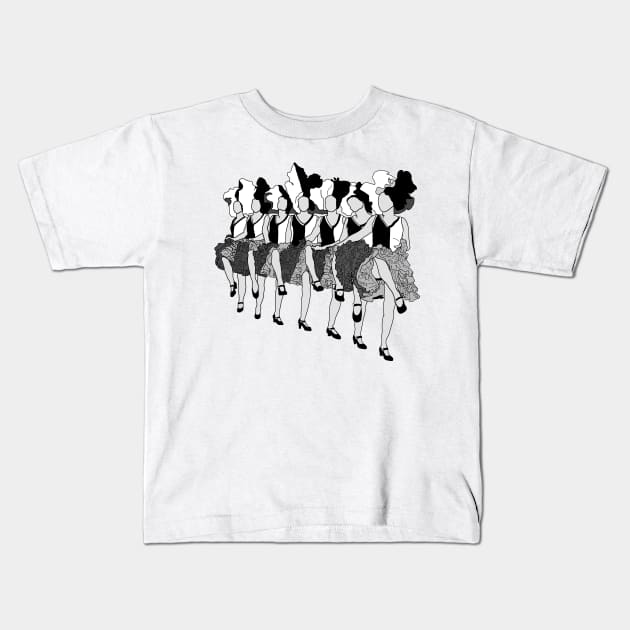 Chorus Line Kids T-Shirt by AYar